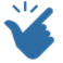 Icon showing finger snapping