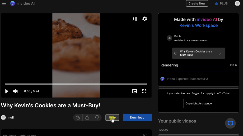 Share or download your video