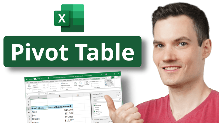 Pivot Table Excel Step By Step Tutorial Kevin Stratvert